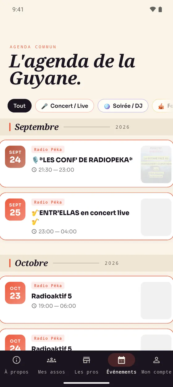 L'agenda commun de Mozaïk : une conférence, un concert et le festival Radioaktif.